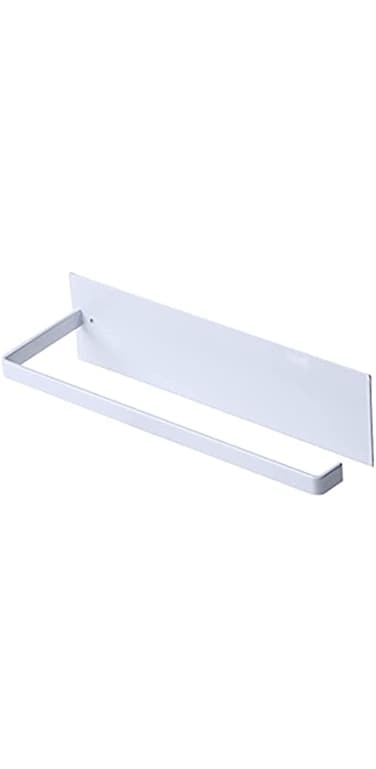 COOLBABY Paper Towel Holder Under Cabinet, Hanging for Bathroom, Kitchen (No Drilling，White)