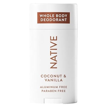 Native Whole Body Deodorant Stick Contains Naturally Derived Ingredients, Deodorant For Men And Women, 72 Hour Odor Protection, Aluminum Free With Coconut Oil And Shea Butter, Coconut &amp; Vanilla