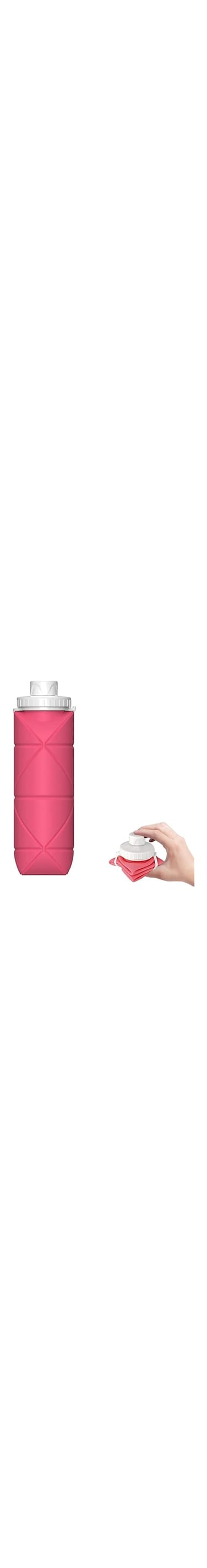 Collapsible Water Bottle Mug Leak-proof Valve Reusable BPA-Free Silicone Collapsible Travel Water Bottle Mug Gym Camping Hiking Travel Sports Lightweight and Durable