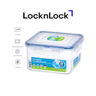 LocknLock 1.2 Square  Airtight Food Storage - BPA-Free, Microwave, Freezer, and Dishwasher Safe