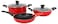 7 piece Non Stick Cookware Set DC3376 Tempered Glass Lids, Bakelite Knobs, and CD Bottom Includes Casserole, Wokpan, Fry Pan, and 2 Nylon Tools