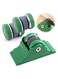 Rolling Knife Sharpener Set with Base Non Slip Fast Sharpening Tool 1 Roller Sharpener with 2 Replacement Grinding Wheels Adhesive Base Kitchen Knife Sharpening