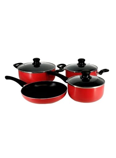 8pcs Multipurpose Non-Stick Cookware Set Cookware Pots and Pans Set Comfort Grip handle
