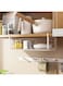 VORDERN Under Cabinet Organizer Shelf, Wire Rack Hanging Storage Baskets for Kitchen Pantry, White