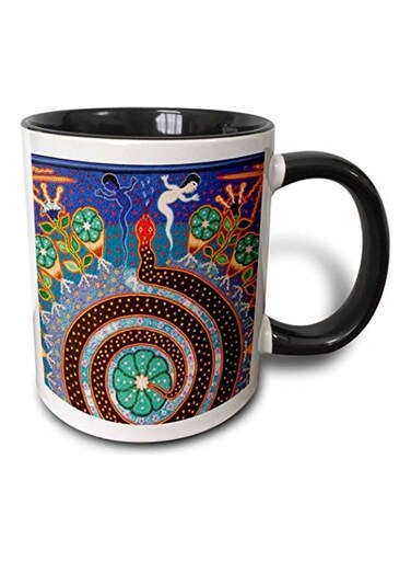 Huichol Art Printed Coffee Mug Multicolour