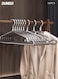 10-Piece Stainless steel Hanger Set with Notches&iuml;&frac14;&OElig;Sturdy and Durable&iuml;&frac14;&OElig;Metal Clothes Hanger suitable for Heavy-Duty Clothes, Jacket, Shirt, Pants, Suit Hangers &iuml;&frac14;&OElig;&iuml;&frac14;&circ;Silver&iuml;&frac14;&permil;