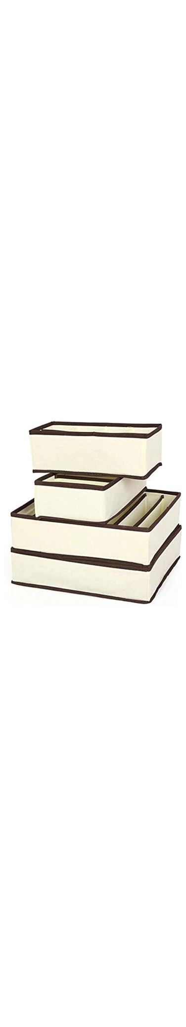 SKEIDO 4 set Drawer Collapsible Storage Boxes For Bra Underwear Folding Closet Organizer Drawer Divider Container