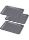 Reallnaive 3 Pcs 9 x 13 Inch Baking Pans Carbon Steel Baking Sheet Pans Nonstick Cookie Baking Sheet Warp Resistant Tray, Dishwasher and Oven Safe for Even Roasting