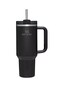 Quencher H2.0 FlowState Tumbler with Handle &acirc;&euro;&ldquo; 40 oz (1.18L)   Vacuum Insulated Stainless Steel Travel Mug with Lid &amp; Reusable Straw &acirc;&euro;&ldquo; Matte Black