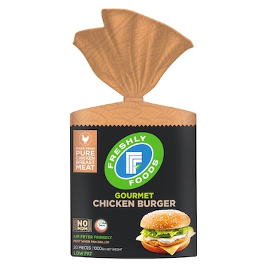 Freshly Foods Gourmet Chicken Burger Polybag, 1kg