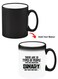 Color Changing Heat Sensitive Ceramic Mug, Image Revealed When HOT Liquid is Added! Binary Black