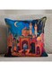 Box Arabian Night Bazar Cushion - Blue Gold - 45x45cm