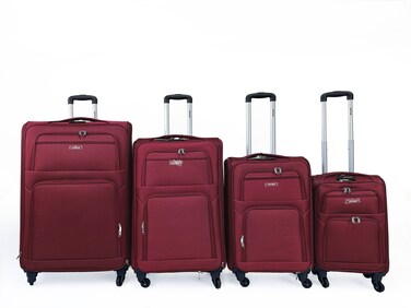 VIPTOUR 4 Piece Softside Spinner 4 Wheels Fabric Trolley Luggage With Number Lock 20/24/28/32 Inches