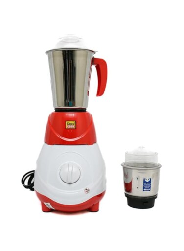 EASY COOK Beauty Plus 550 Watt Mixer Grinder   Multipurpose Heavy Duty Mixer Grinder with 2 Stainless Steel Jars (1L &amp; 250ml) - Stainless Steel Blades   3 Speed with Incher