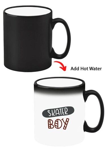 Color Changing Heat Sensitive Ceramic Mug, Image Revealed When HOT Liquid is Added! Skater boy