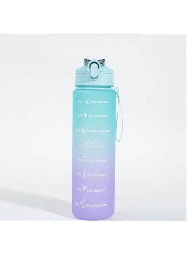 Motivational Water Bottle Purple &amp; Green gradient