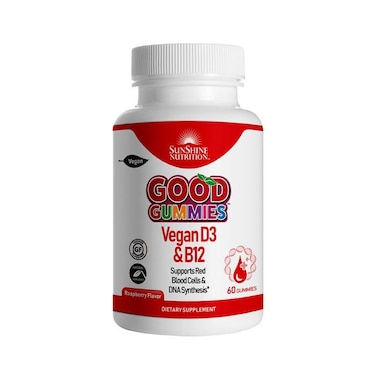 Sunshine Nutrition Good Gummies Vegan D3 and B12 - 60 Gummies