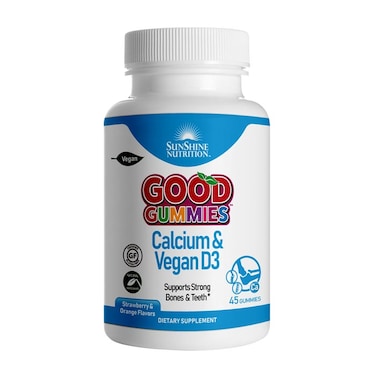 Sunshine Nutrition Good Gummies Calcium &amp; Vegan D3 - 45 Gummies