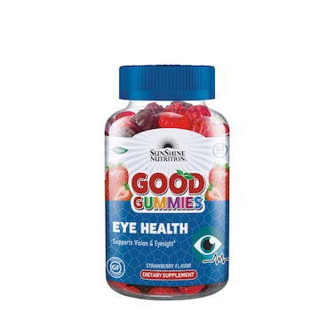Sunshine Nutrition Good Gummies Eye Health   Dietary Supplement   Supports Vision and Eyesight   Strawberry Flavor   60 Gummies