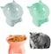 ZFanyun 3PCS Elevated Neck Care Cat Food Bowl, Pet 15&deg; Tilting Elevated Cat Food Bowl with Stand, Anti-Vomiting Cat Food Bowl