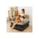 Inflatable Lounge Chair, Grey Flocked Surface, Multi-Position Backrest, Indoor Air Sofa