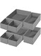 KASTWAVE Clothes Drawer Organizer, Foldable Drawer Organizer for Clothing, Underwear Drawer Organizer, Closet Organizer and Storage Box for Clothes, Underwear, Bras, Ties, Socks (8 Pack)