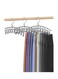 3 Pack Legging Organizer for Closet, Metal Yoga Pants Hangers w/10 Clips Holds 30 Leggings, Space Saving Hanging Closet Organizer w/Rubber Coated Closet Organizers and Storage