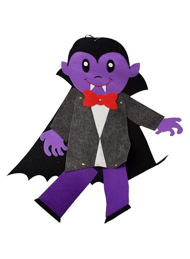 Gulfdealz Halloween Dracula Paper Jointed Cutouts, Best For Halloween Parties, Paper Material - Purple
