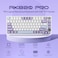 EPOMAKER Ajazz AK820 Pro 75% Gasket-mounted Mechanical Keyboard with TFT Screen 3 Modes(Bluetooth .4G Wireless &amp; Type-C Wired) Sound Dampening Foams (White Purple Ajazz Flying Fish Switch)