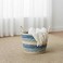 Home Domino Stripe Basket - Blue
