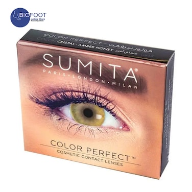 SUMITA COLOR PERFECT COSMETIC CONTACT LENSES-AMBER HONEY