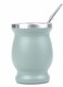 Yerba Mate Tea Cup Stainless Steel Double Walled Easy Wash Household Insulation Cup Mate Gourds For Yerba Mate Loose Leaf Drinking With Bombilla Straw Light Green Color 230 Ml