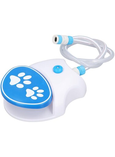 Dog Water Fountain Step On, Outdoor Dog Water Sprinkler for Large Dogs, Dog Water Toy Dog Sprinkler Activated with Hose, Easy Use Water Drink Easy Activated Drinking
