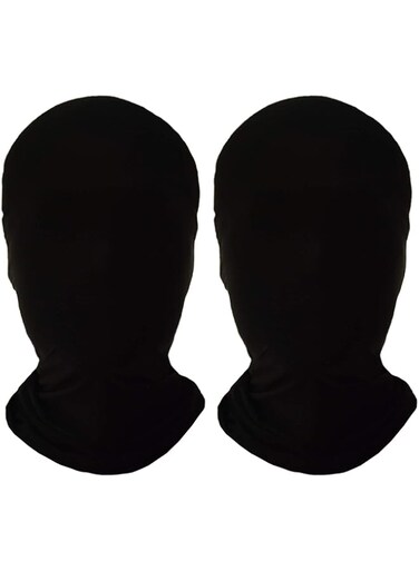 HOMELEX 2 Pieces Full Face Mask, 2nd Skin Masks,Halloween Spandex Hood for Unisex Cloth-Black, 2 Black, 2 Count (Pack of 1)