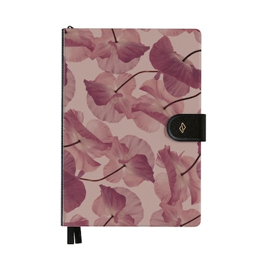 Burga A5 Undated Infinity Planner with Magnetic Closure &ndash; Vegan Leather Hardcover Notebook, 144 Pages, 100 GSM FSC Paper, Flat Lay Binding, Back Pocket &amp; Ribbon Markers &ndash; Tender kiss