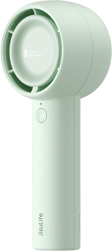 JISULIFE Mini Portable Fan-Bladeless Safe Design, Powerful Turbo Handheld Fan with 5 Speeds, 16Hrs Max Cooling Time，USB Rechargeable, Small Pocket for Travel/Lash, Gifts For Girls/Women