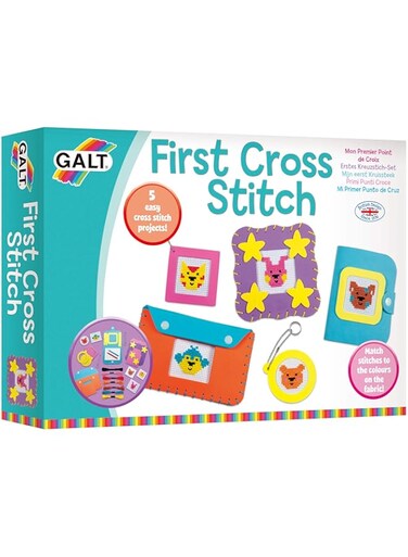 Galt Toys, First Cross Stitch, Embroidery Craft Kit for Children, Ages 6 Years Plus