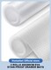 45X200CM Non-Slip Shelf Liner, Non-Adhesive, BPA-Free, Waterproof Pantry Liner for Shelves, Easy to Cut, 2 Rolls Oil-Proof Shelf Liners for Kitchen, Cabinets, Drawers, Refrigerator, Clear