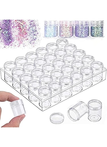 KASTWAVE 5D Diamond Painting Storage Box, Bead Storage Containers, Clear Plastic Organizer with Lid for Jewelry, DIY Crafts, Nail Diamonds