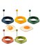 5 Pcs Silicone Egg Rings,Two-Sided Non Stick Pancake Molds Fried Egg Cooking Rings Mold Ring Round with Handle for Fry Eggs Pancakes Reusable Fried Egg Mold, Round&amp;Square