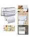 by Misbah Kitchen Shelf Wrapping Plastic Frame Triple Paper Dispenser Tin Sheet Organizer (White)