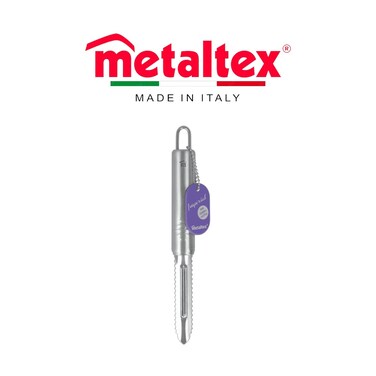 Metaltex Imperial Vegetable Peeler &ndash; Stainless Steel with Oval Handle, Dishwasher Safe