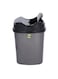 Plastic Dust Bin with Lid Cover Grey/Black 25000ml
