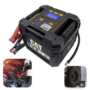 CAT 1200 Peak Amp Jump Starter, 120 PSI Air Compressor and USB Charger - Black