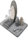 2-in-1 Dish Drying Rack with Microfiber Mat, Foldable &amp; Space-Saving Kitchen Dish Drainer, Ultra-Absorbent Quick Dry Mat with Non-Slip Waterproof Base for Dishes, Cups, Bowls &amp; Utensils