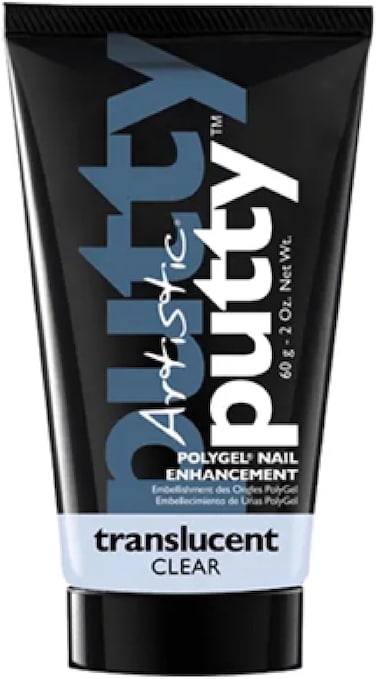 Artistic Nail Design Polygel - Translucent Clear (60G), Monomer-Free, Lightweight, LED-Cured Nail Builder Gel For Sculpting &amp; Overlay