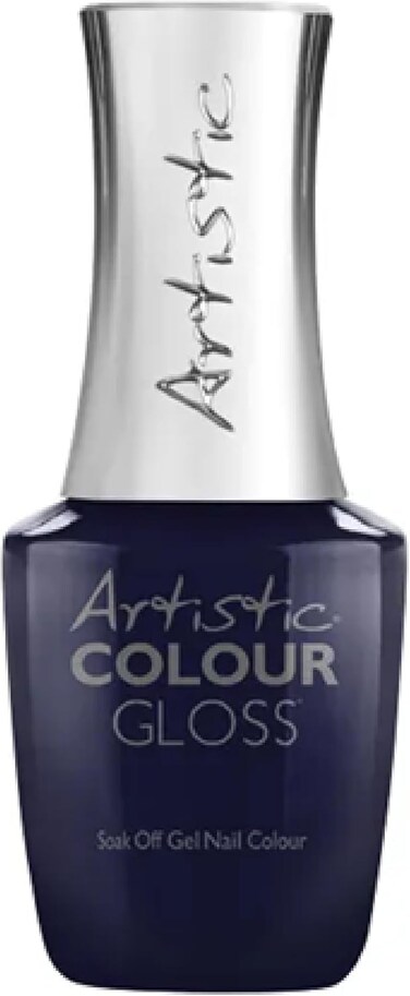 Artistic Nail Design Gel Color, "Determined" Dark Blue Cr&egrave;me, 15ml, Professional Soothing Finish