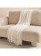 Box Solid Throw Blanket - Cream - 130x170 cm