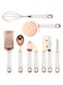 COOK WITH COLOR (White) - COOK With colour 7 Pc Kitchen Gadget Set Copper Coated Stainless Steel Utensils with Soft Touch Nylon White Handles