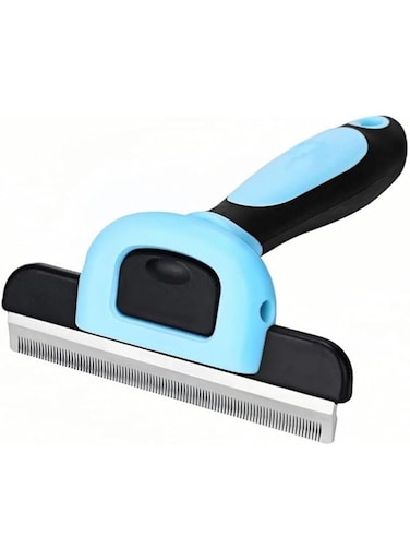 Pet Deshedding Brush,Professional Cat Grooming Tool,Effectively Reduces Shedding by Up to 95% Dog Brush for Shedding,Pet Hair Remover Combs for Short Long Hair Cats Dogs (Blue, M)